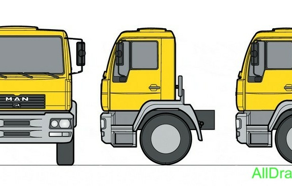 MAN M2000 Urban чертежи (рисунки) грузовика